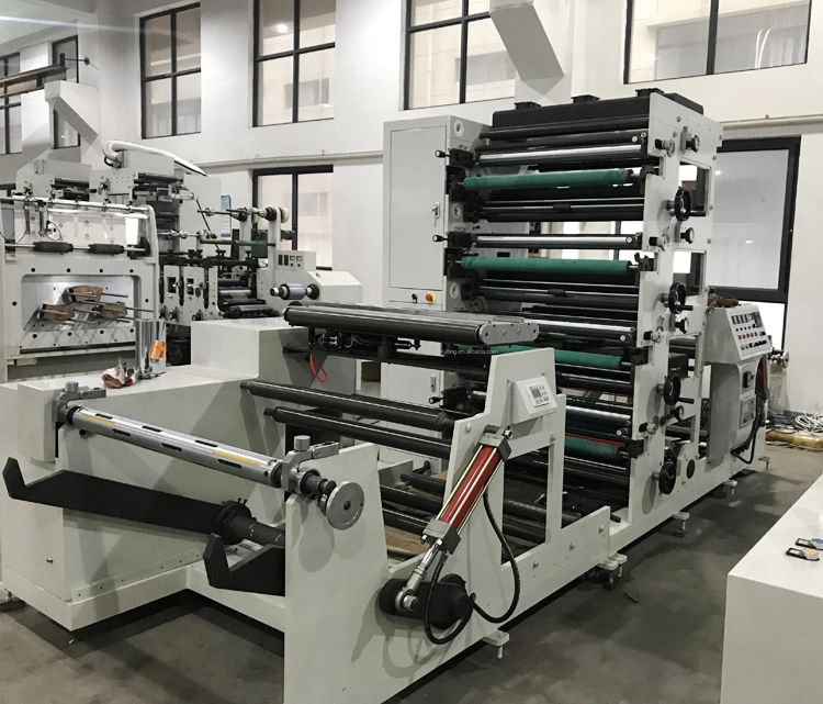 4 Farbe 850mm separate Abwickeln automatisch Laden Jumbol Papierbecher Flexo-Druckmaschine mit Schneidefunktion für die Schneidefunktion