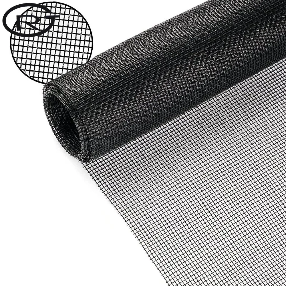 Black Coated Stainless Steel Security Mesh Screen Door Window Screens Mosquito Net