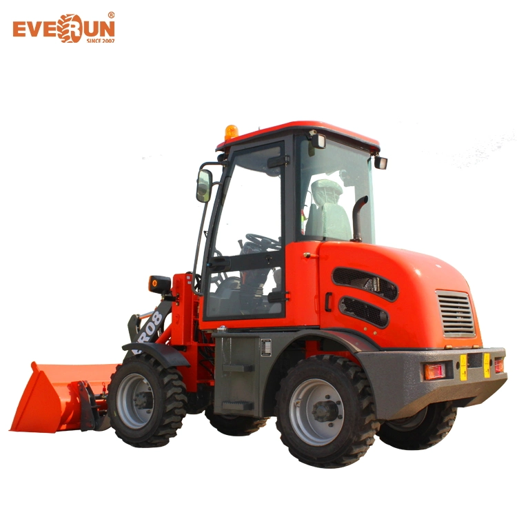 Everun Er08 Mini Loader with Air Seat and Tyre Chain for Sale