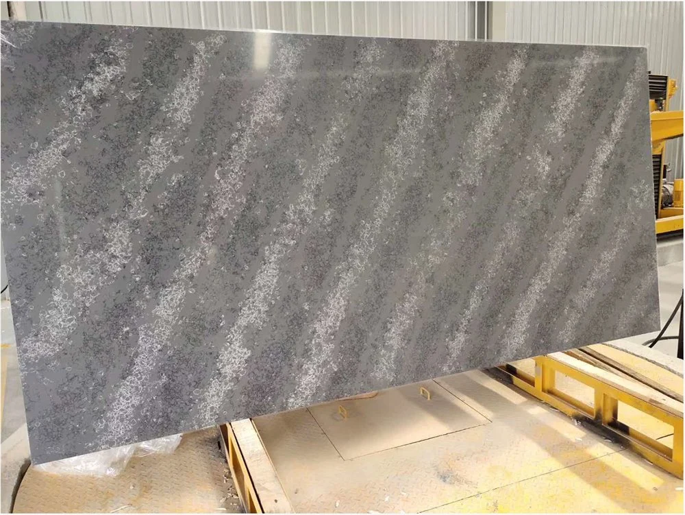 Horizon Grey Bathroom Vanity Wall Panels Kitchen Cabinet Countertops Island Worktop Table Tops Artificial Stone Slab Quartz Tiles