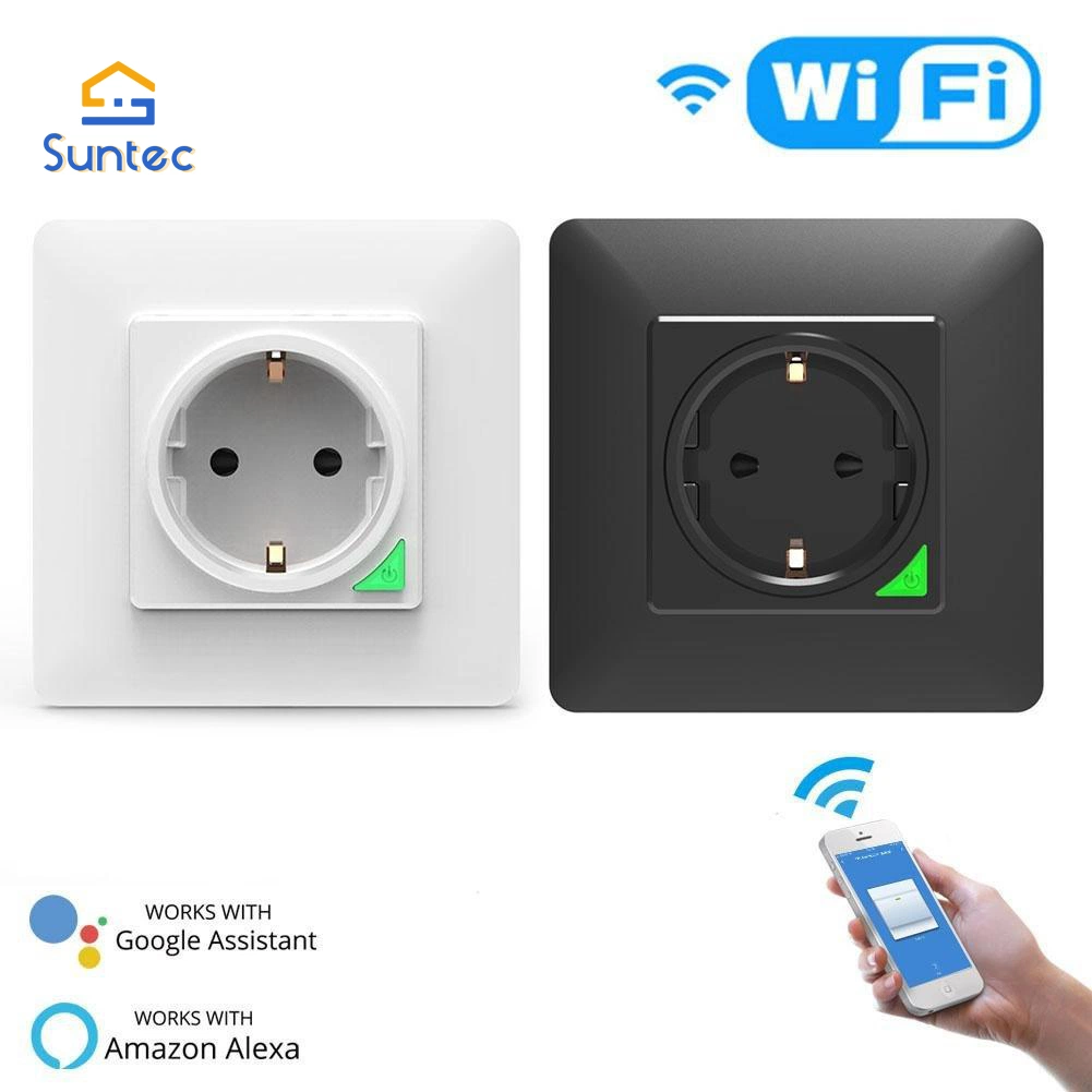 El control remoto inalámbrico WiFi toma del interruptor de Smart Panel de vidrio plástico /toma inteligente para el hogar a través de Google Inicio de la UE/EE.UU.