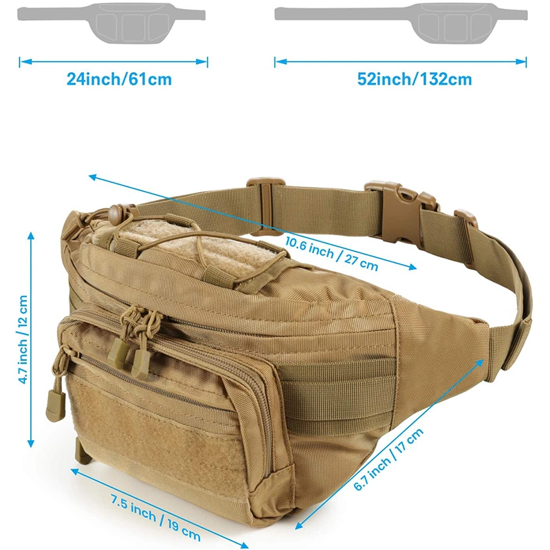 Custom Outdoor Men Waterproof Tactical Fanny Pack