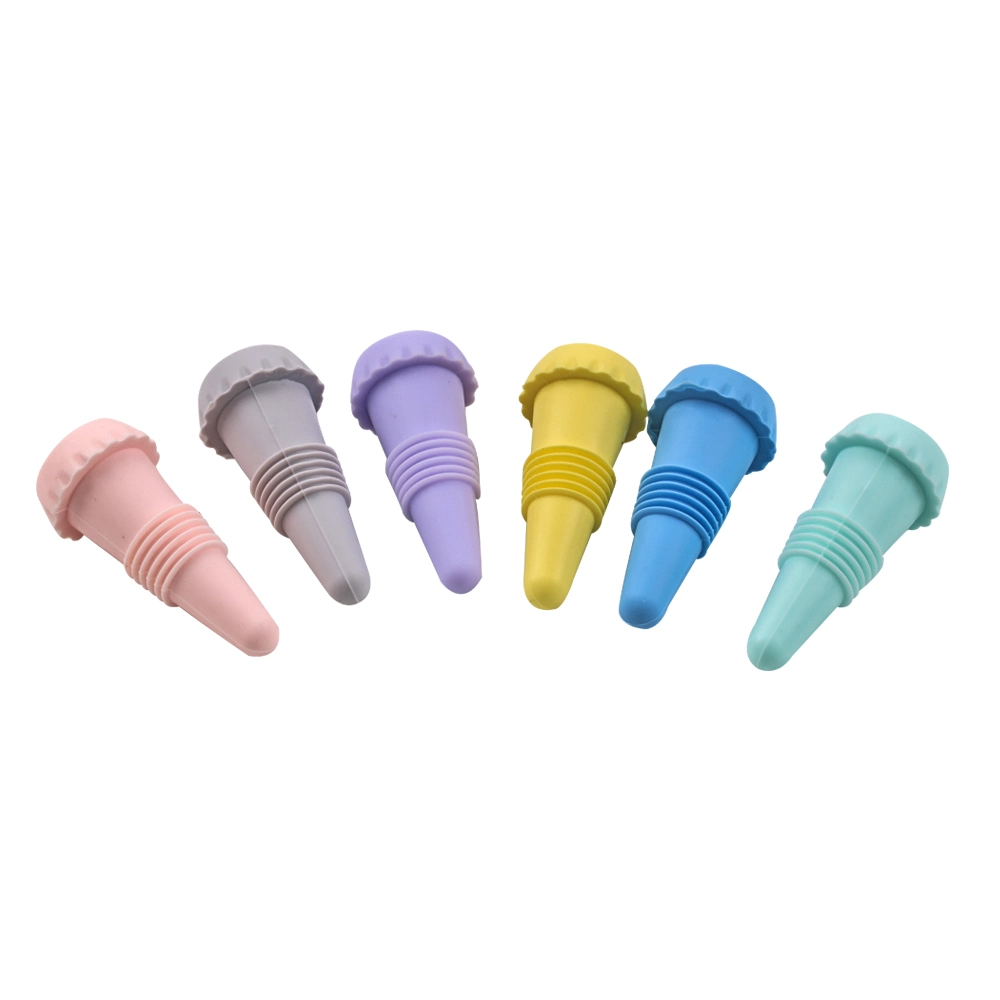 Keep The Wine Fresh Assorted Color Reusable Silicone Wine Stoppers