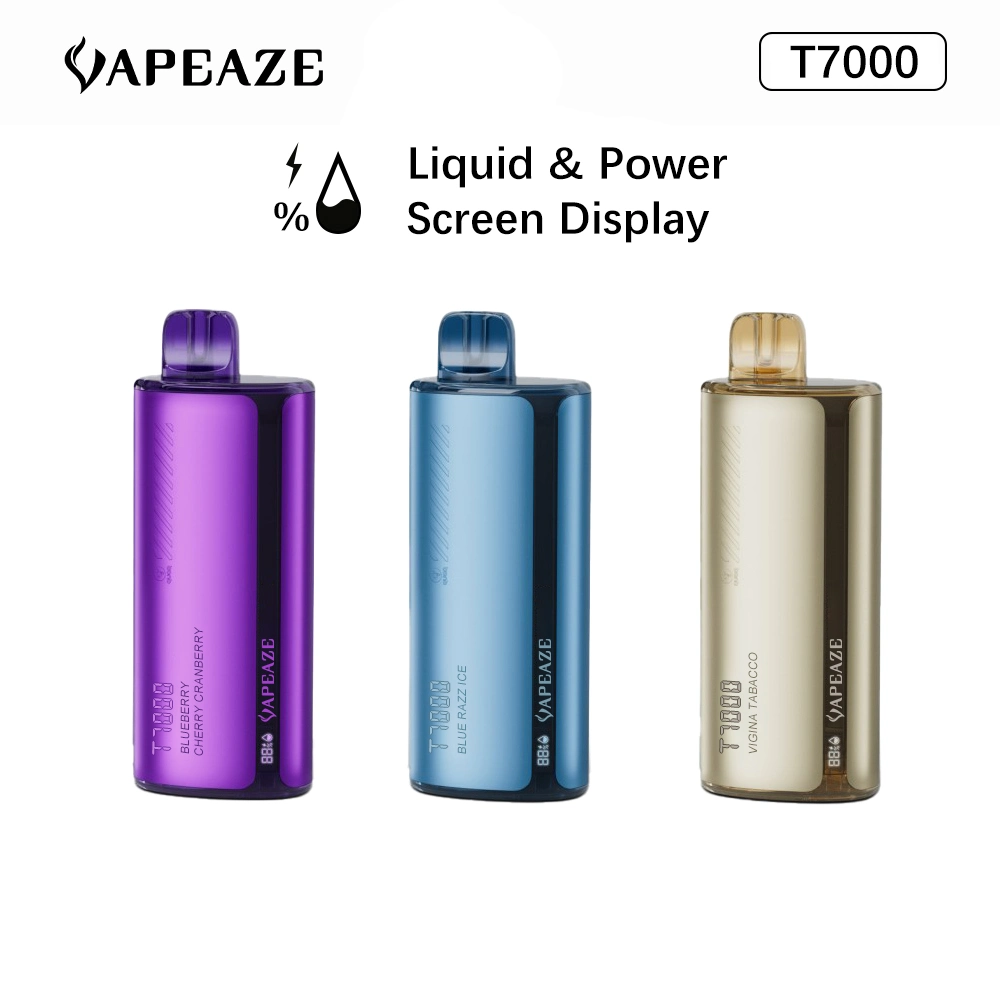 2023 последние модные Республики Ti7000 одноразовые Vape экрана дисплея 7000 Vape Puffs аккумулятор 5% Nic 17мл Elf Vape 5000 7000 одноразовые Vape пера