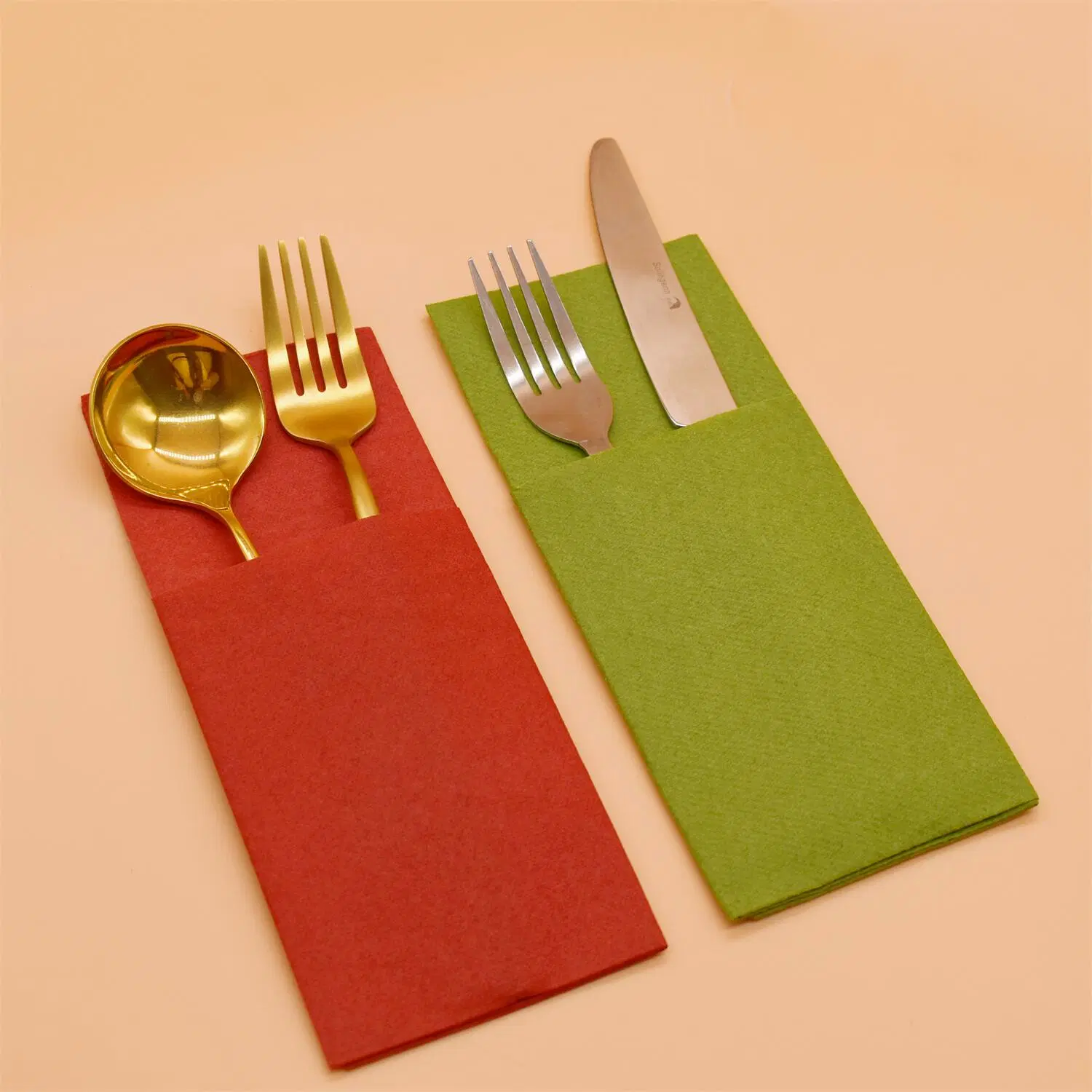 1/8 Folded Colour Linen Feel Pocket Napkin