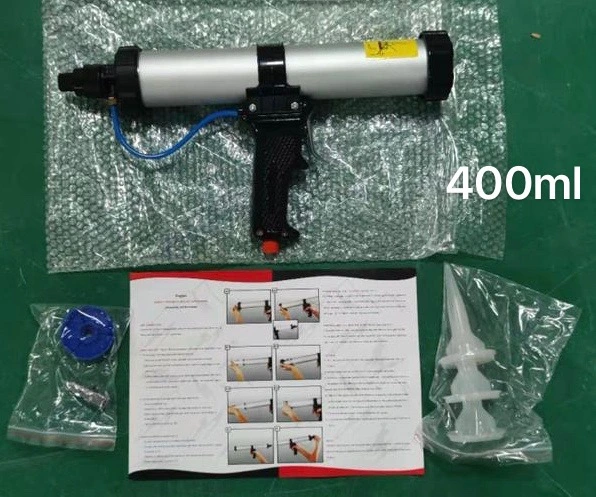 400ml Pneumatic Aluminium Tube Construction Sealant Tool Steel Tube Adhesive Silicone Gun Rotary Caulking Gun