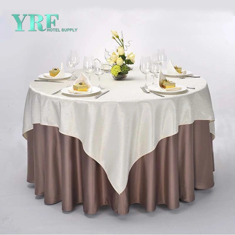 High quality/High cost performance  Wedding Banquet Fancy 120/132inch Round Table Clothes