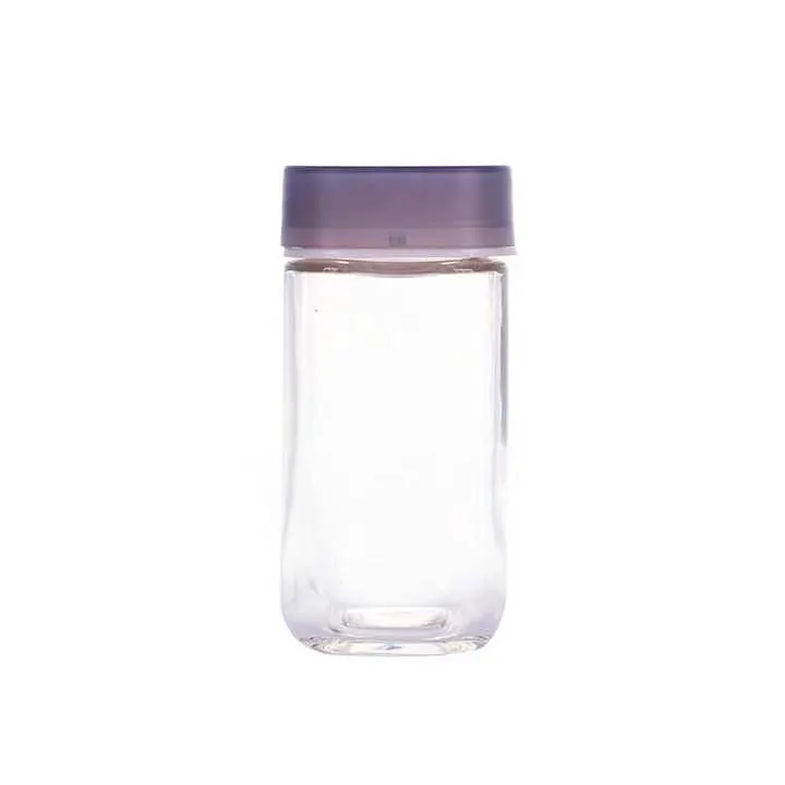 Glass Spice Jars Empty Square Glass Bottles Spice Storage Container with Plastic Lid