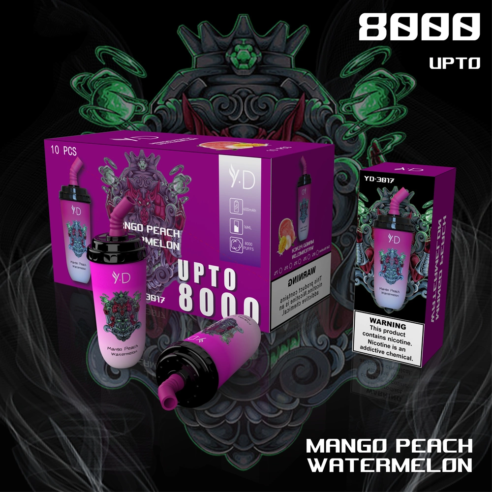 China Precio de fábrica OEM WDG Mini Copa VAPE 16ml E-Juice Toha 8000 Puffs VAPE Pod desechable cigarrillo electrónico al por mayor