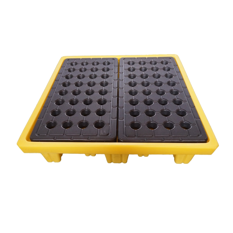 Sai-U Plastic Spill Pallets Chemical Storage Leakproof Poly 4 Drums Oil