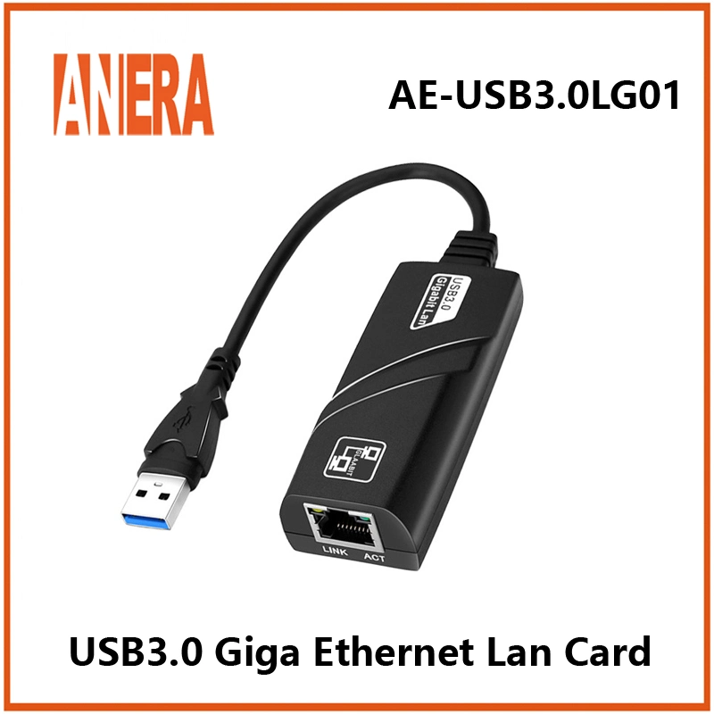 Adaptateur USB3.0 vers Ethernet Anera RJ45 Carte LAN Gigabit Carte réseau