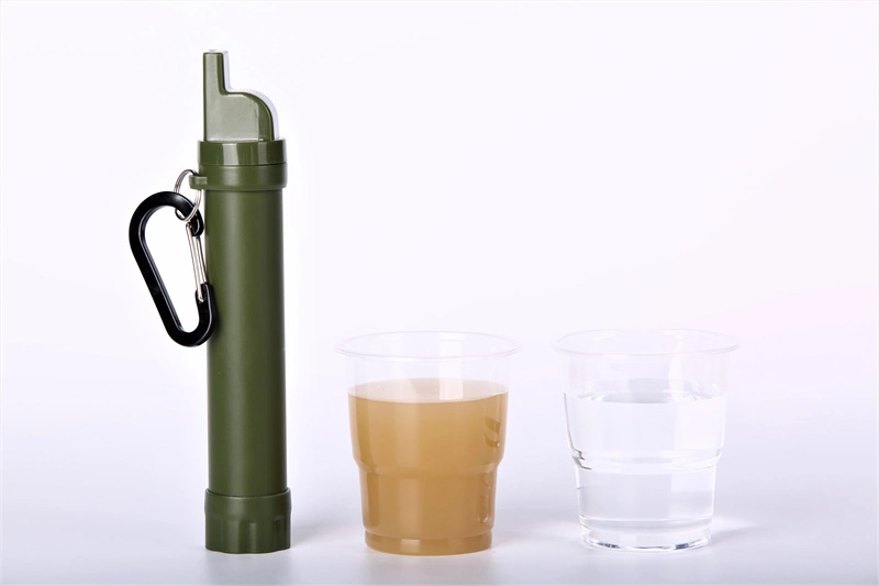 Outdoor Camping Hiking Emergency Survival Portable Water Purifier Straw Personal Water Filter Straw Gear