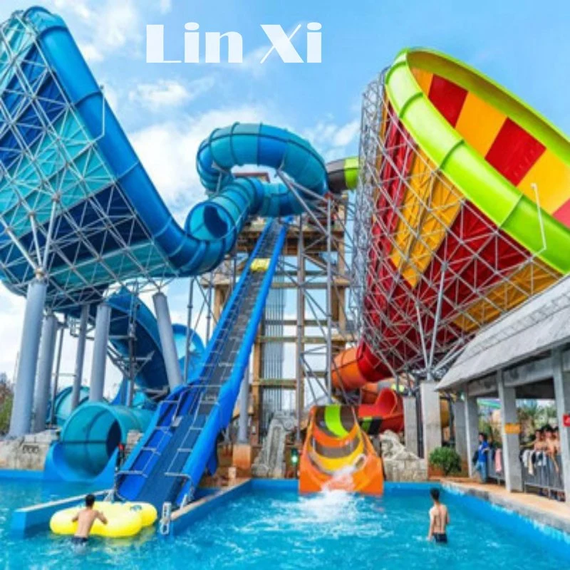 Customized Outdoor Adult Water Park Equipment Children's Amusement Park Glass Fiber Slide