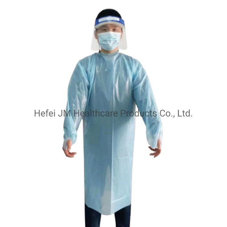 Lab Industry Protective Apron Disposable CPE/PE Gown for Hospital Use