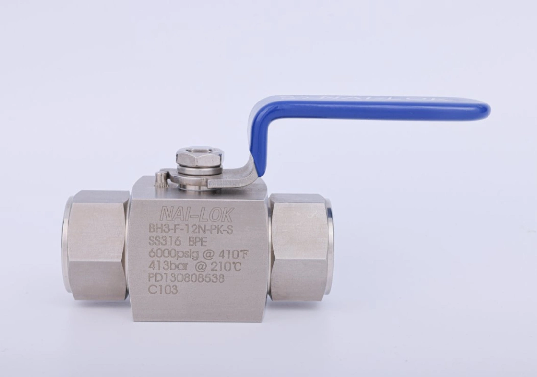 Metric 10mm 12mm 20mm 16mm CNG Hydrogen Compatible Ball Valve SS316 High Pressure Ball Valve