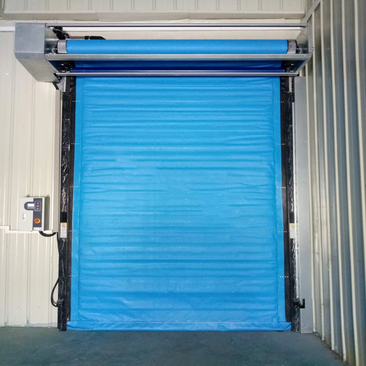 Industrial Automatic PVC Fabric Thermal Insulated Freezer Room High Speed Fast Acting Overhead Rapid Rise Performance Roll up Doors for Cold Storage Warehouse