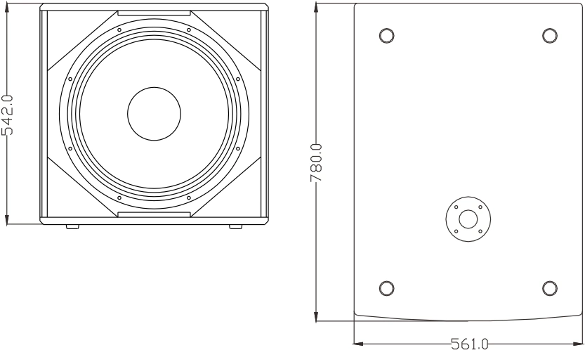 Single 18inch Passive/Active Bass Speaker with 4&prime; &prime; Voice Coil