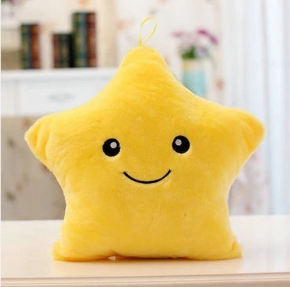 Christmas Toys LED Light Plush Stars Pillow for Kids