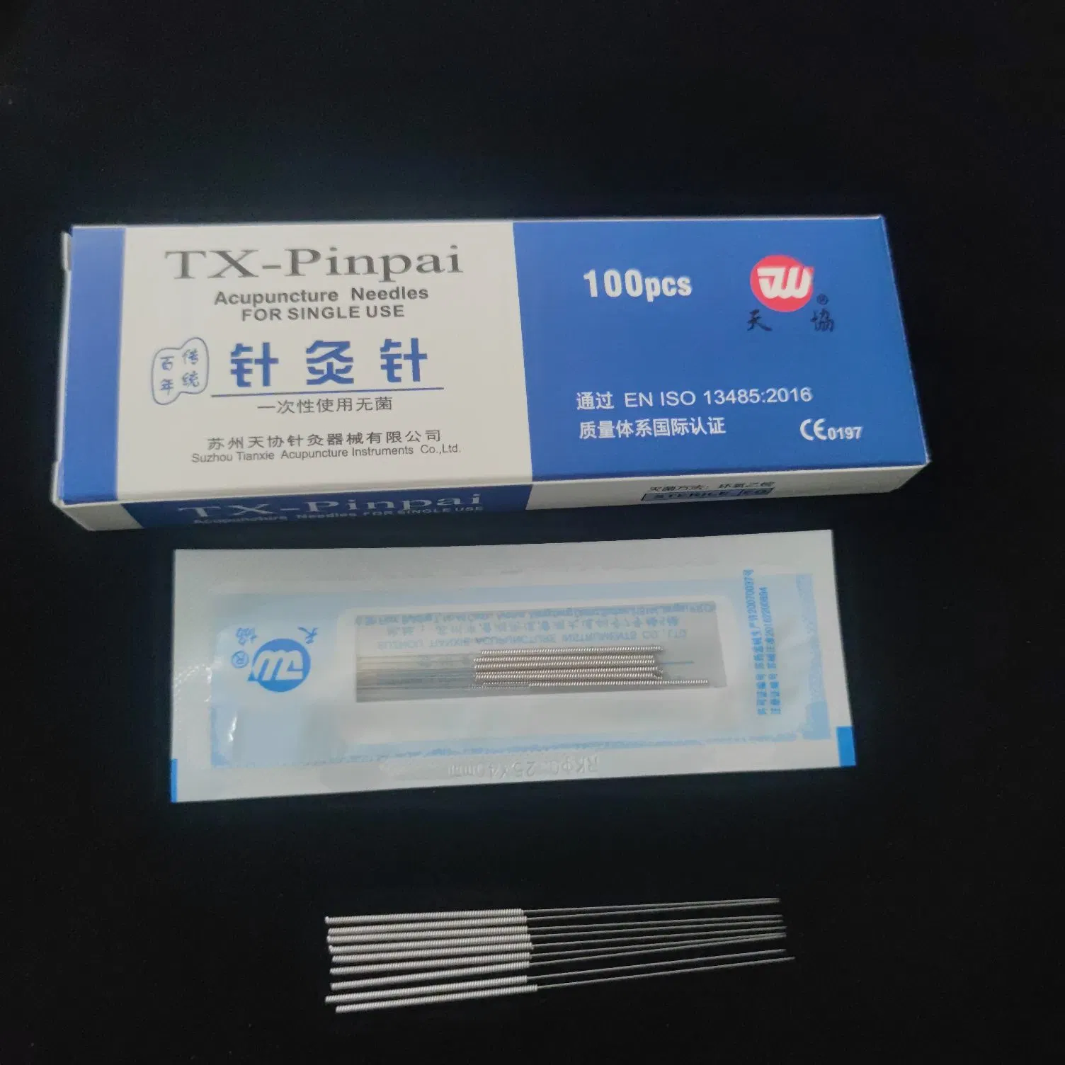 Wholesale/Supplier Chinese Factory Supplier Plastic Bag Packing Stainless Steel Handle Acupuncture Needle