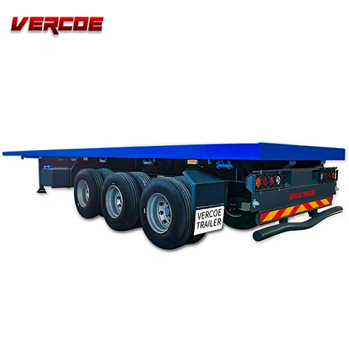 3 Axles 40FT Container Platform Trailer Flatbed Semi Trailer for Sale