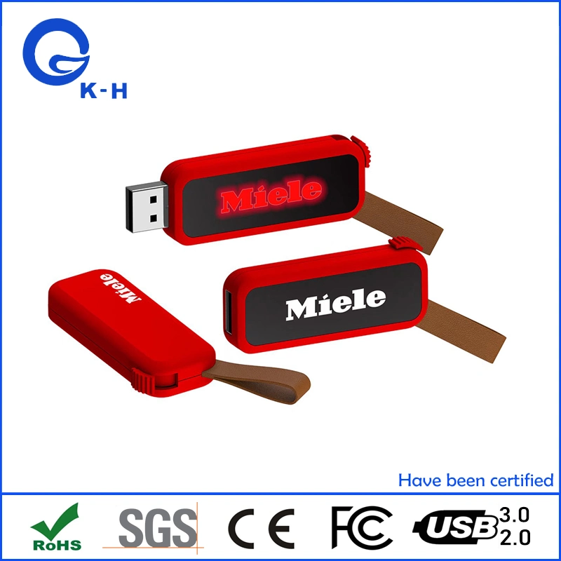 LED Light up Logo USB Flash Disk 8GB 16GB 32GB 64GB 128GB