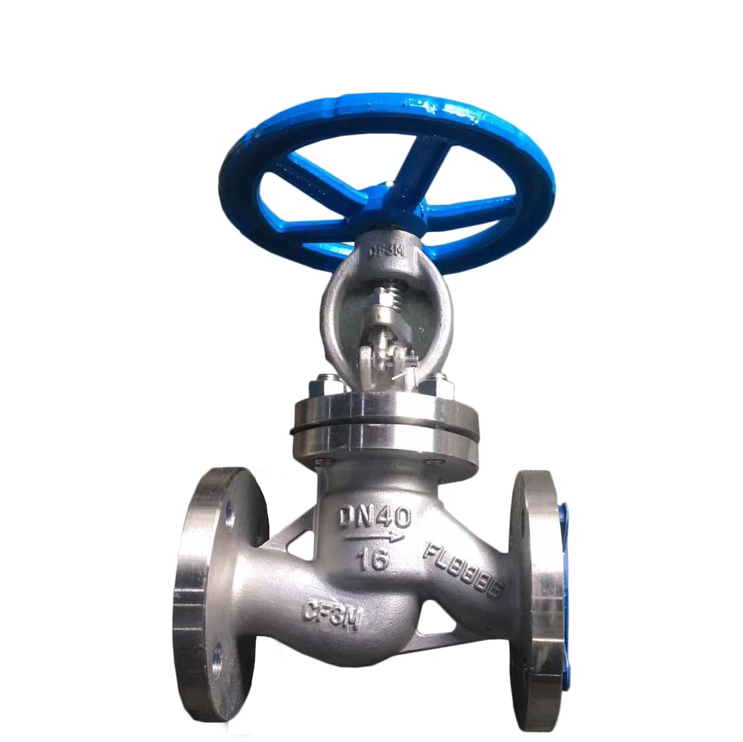 Stainless Steel 316 Spring Water Pipe Control Manual DN40 Flange Globe Valve