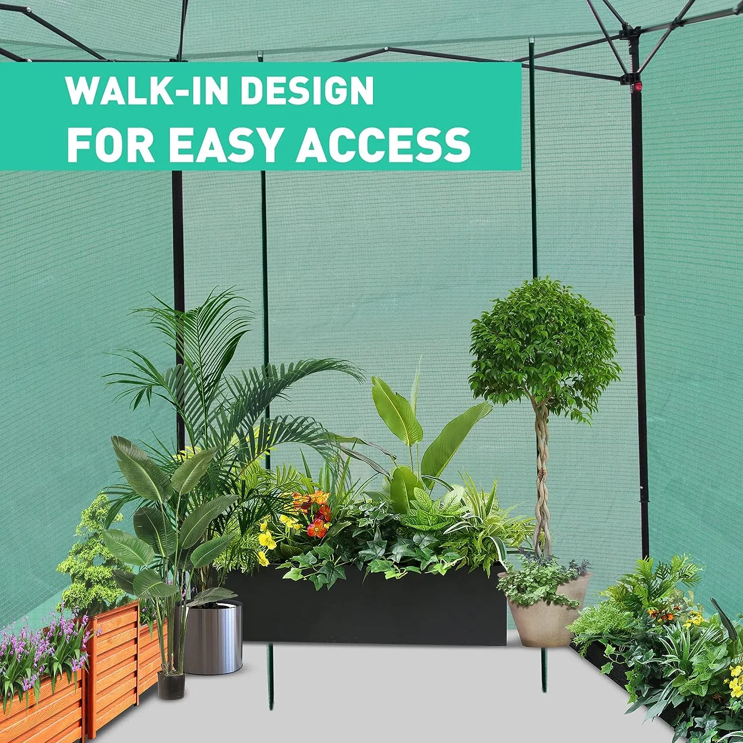 Portable Easy Setup Walk-in Greenhouse for Indoor Outdoor