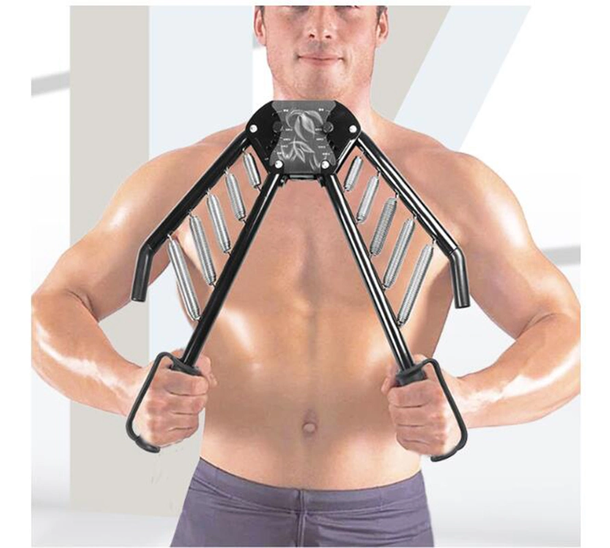 Chest Expander Spring Exerciser Arm Strength Fitness Equipment Body Building Tools with Adjustable Resistance From 30 Kgs to 60 Kgs Wbb13073