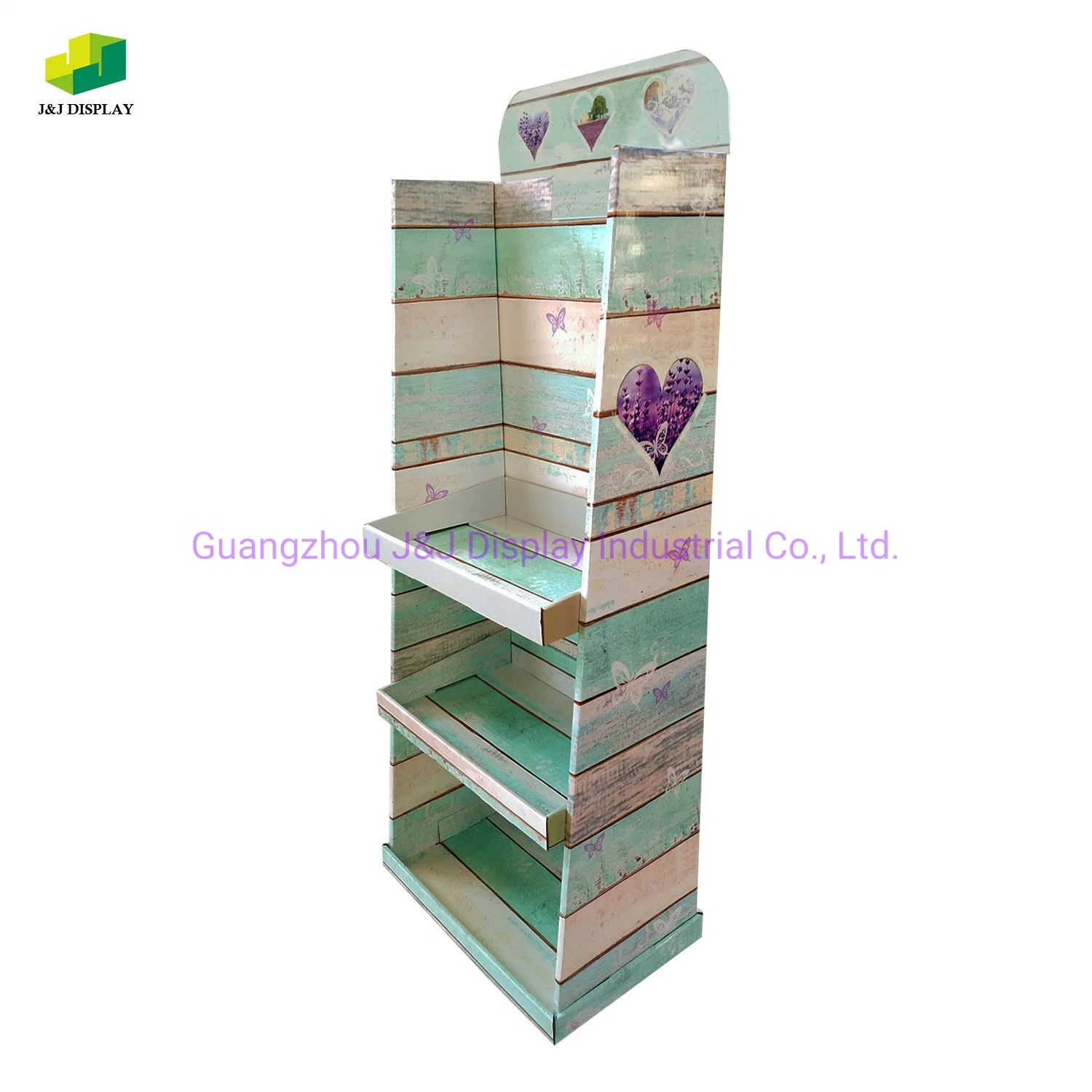 Customized Cardboard Promotion Retail Store Advertising Exhibition Pop Foldable Floor Display Stand