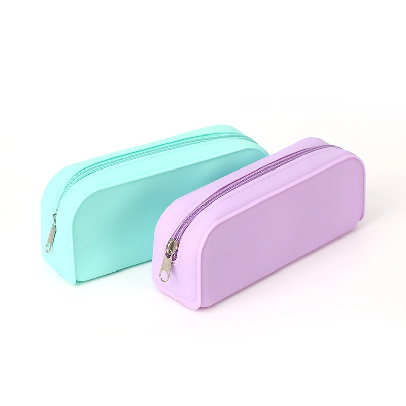 Silicone Pencil Case Small Pen Bag Stationery Zipper Bag for Home Office