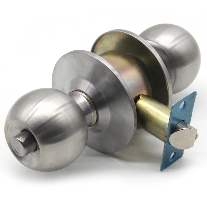 Interior ISO Cerraduara De Pomo Brass Stainless Steel Cylindrical Tubular Handle Lever Knob Lock