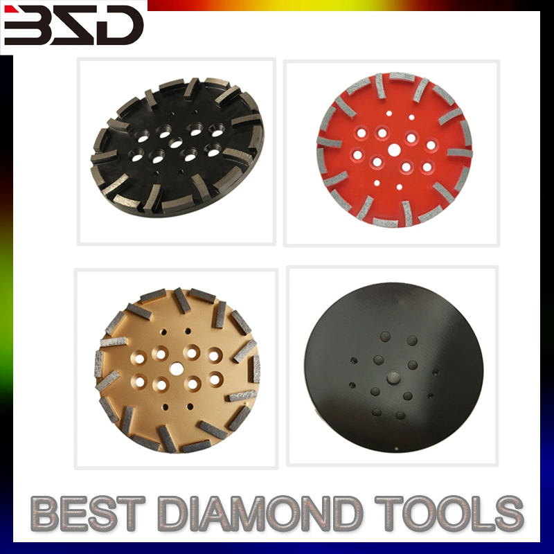 Multiple bolt hole pattern 250mm Diamond Grinding Heads for Concrete Grinding Machines