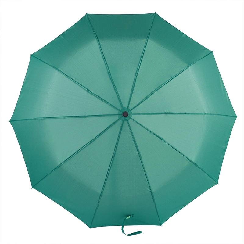 23 Pouces Windproof forte pluie vert Promotion Sun Ouvrir et fermer automatique 3 parapluies de pliage avec le logo de l'impression