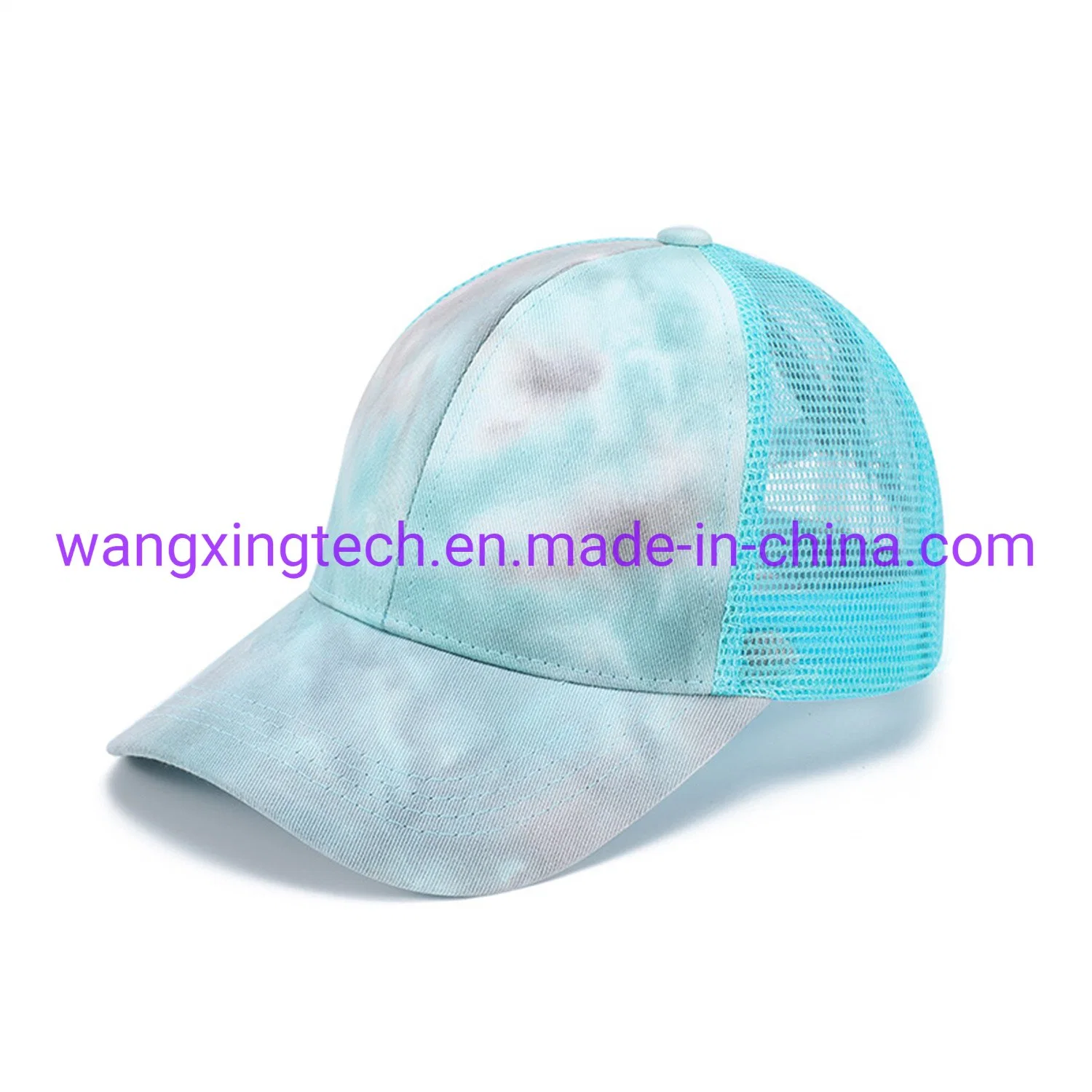 Wholesale/Supplier Unisex Women Tie Dye Color Baseball Cap Snapback Mesh Hat Adjustable Accept Custom