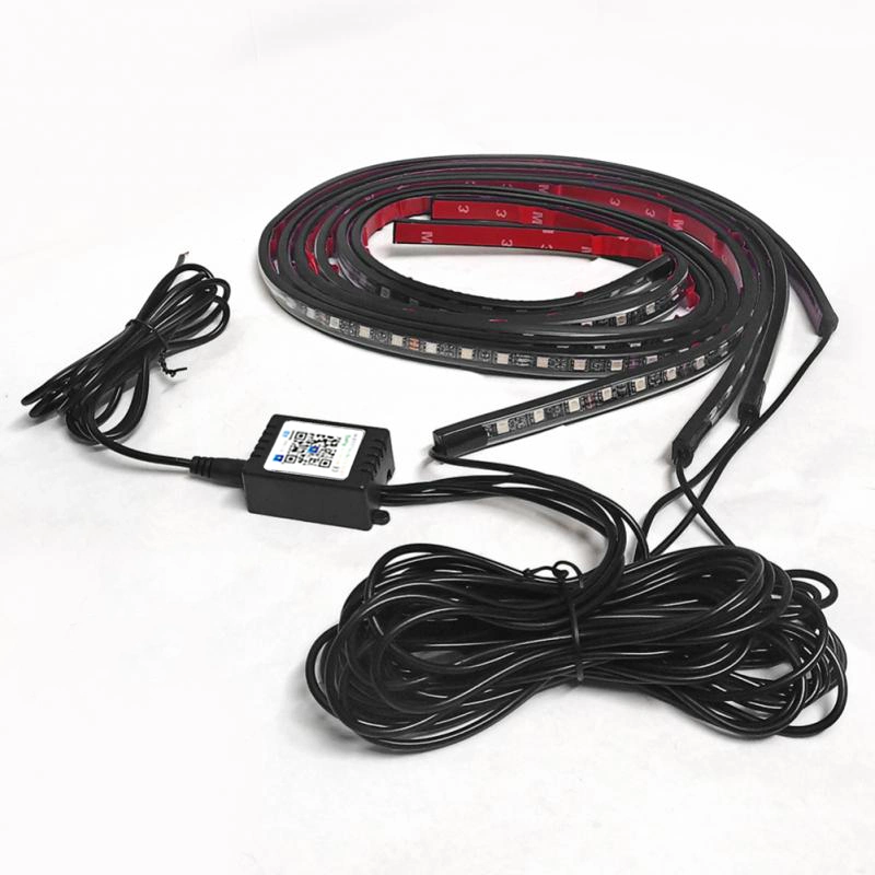 New LED RGB Decorative Atmosphere Lamp Remote /APP Control Underbody System Neon Light Car Underglow Flexible Strip IP68