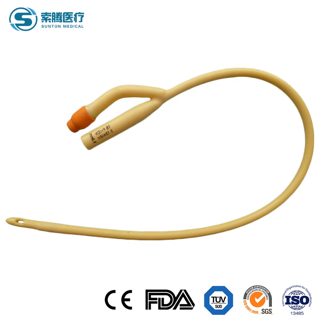 Sunton CE Standard Disposable T Drainage Urine Urinary Tube China Latex EOS Disinfecting Type Urinary Catheter Manufacturer Antimicrobial Urinary Catheter