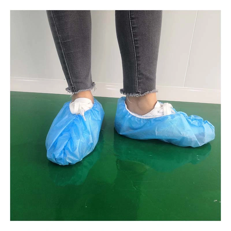 Disposable Medical Non-Woven Surgical Non Skid Shoe Cover Anti Slip Polypropylene PE CPE Boot Covers