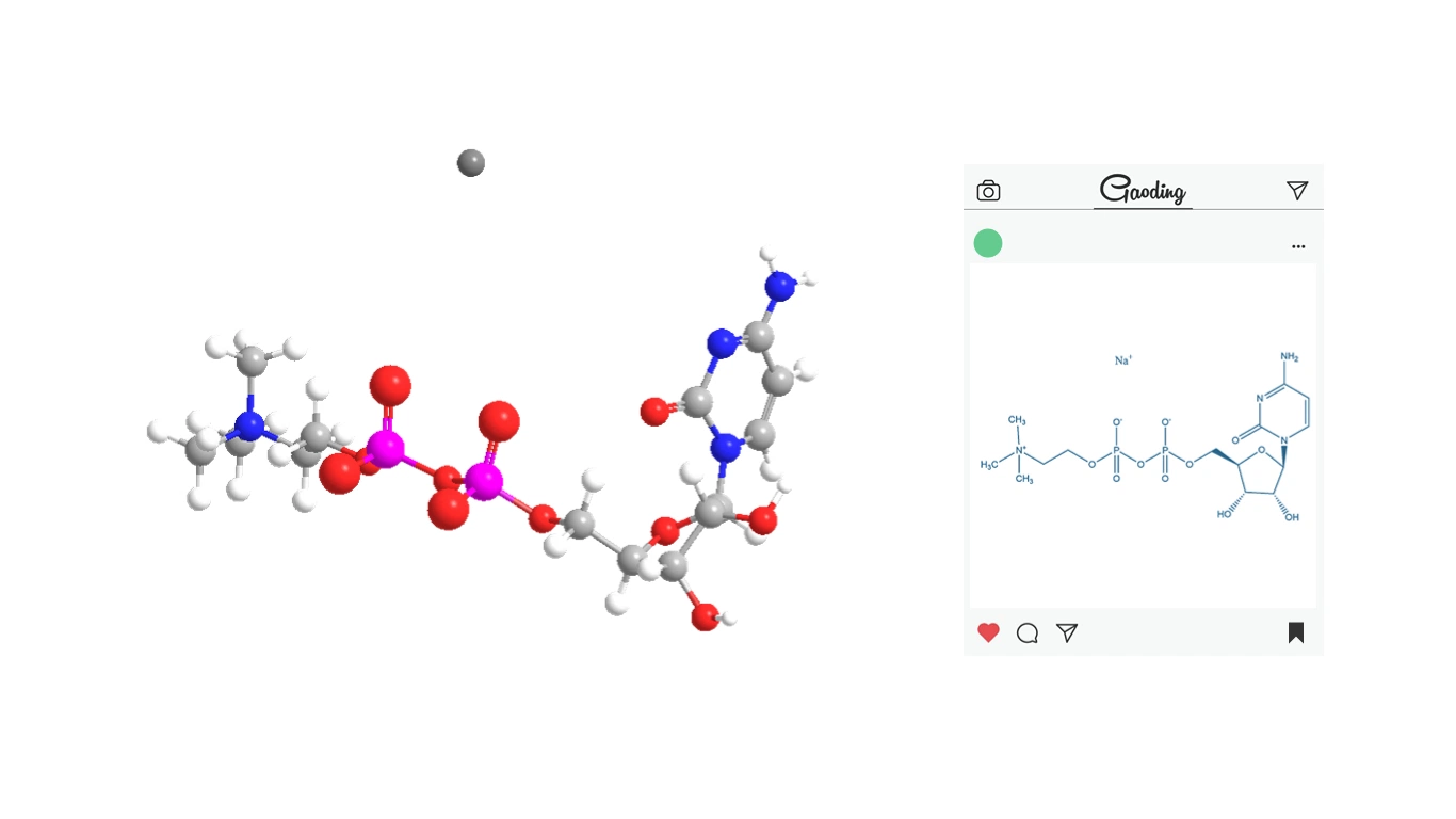 Grado de la USP 99% de pureza de polvo de la API de CAS 33818-15-4 Cdp colina/Citicoline de materias primas farmacéuticas de Sodio