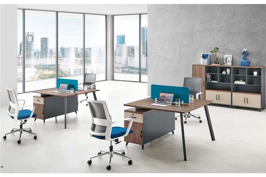 Foshan Supplier High quality/High cost performance  Wooden 4 Sets Staff Table Office Workstation