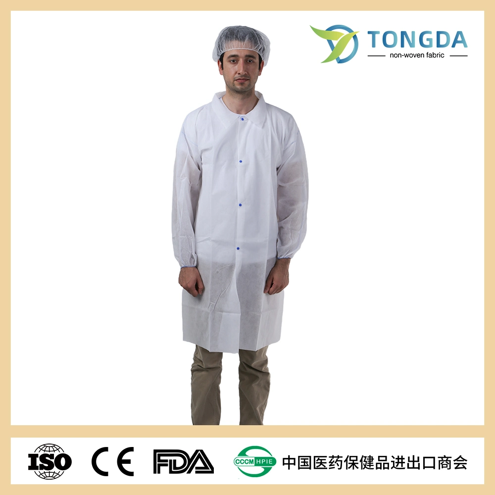 Protective clothing Lab coat Disposable PP/SMS Work Suit Isolation Gown Waterproof LabCoat