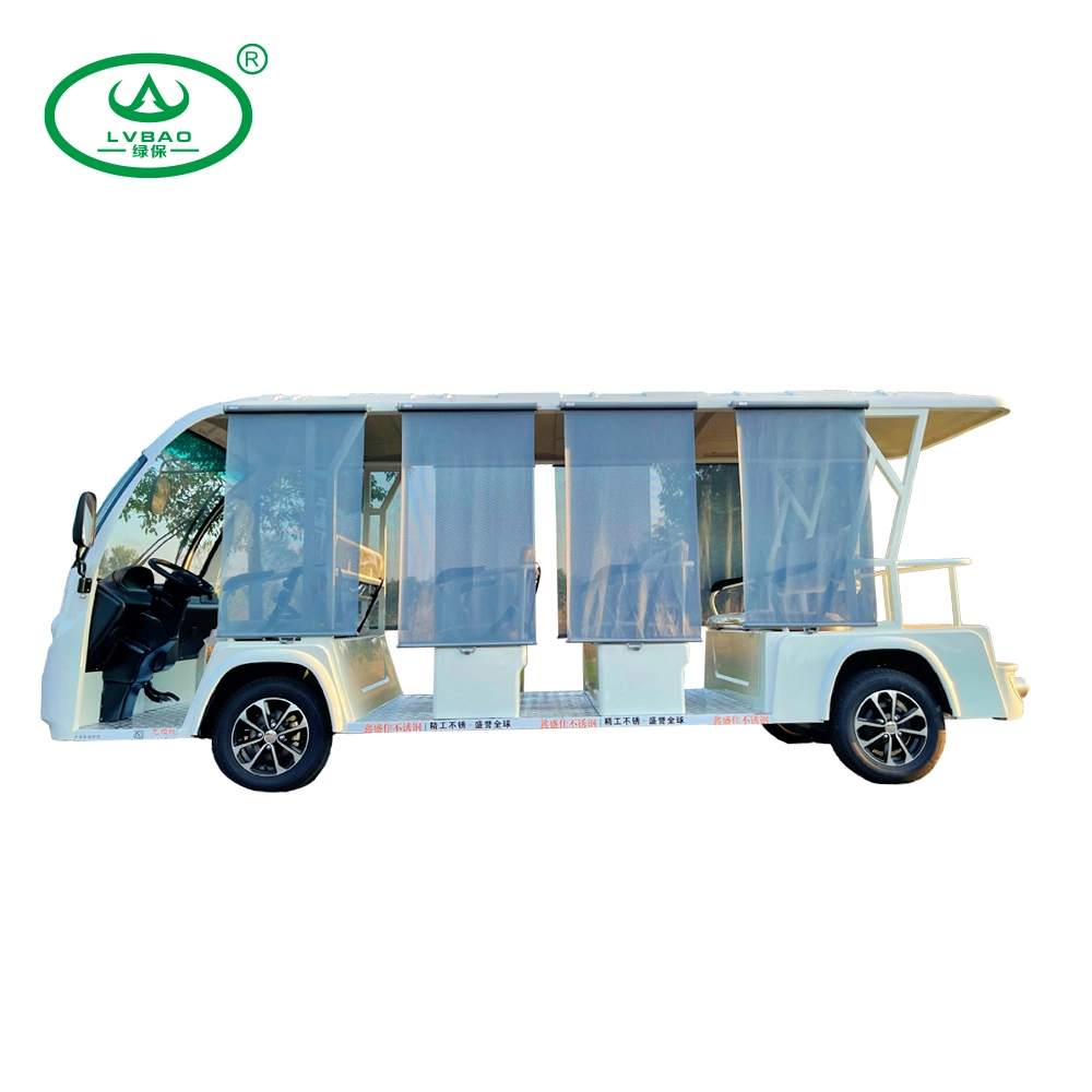 Electric 11 Seater Sightseeing Car in Factories Areas, Tourism Sites, Gardens, Sports Squares, Parks, Universities, Airports