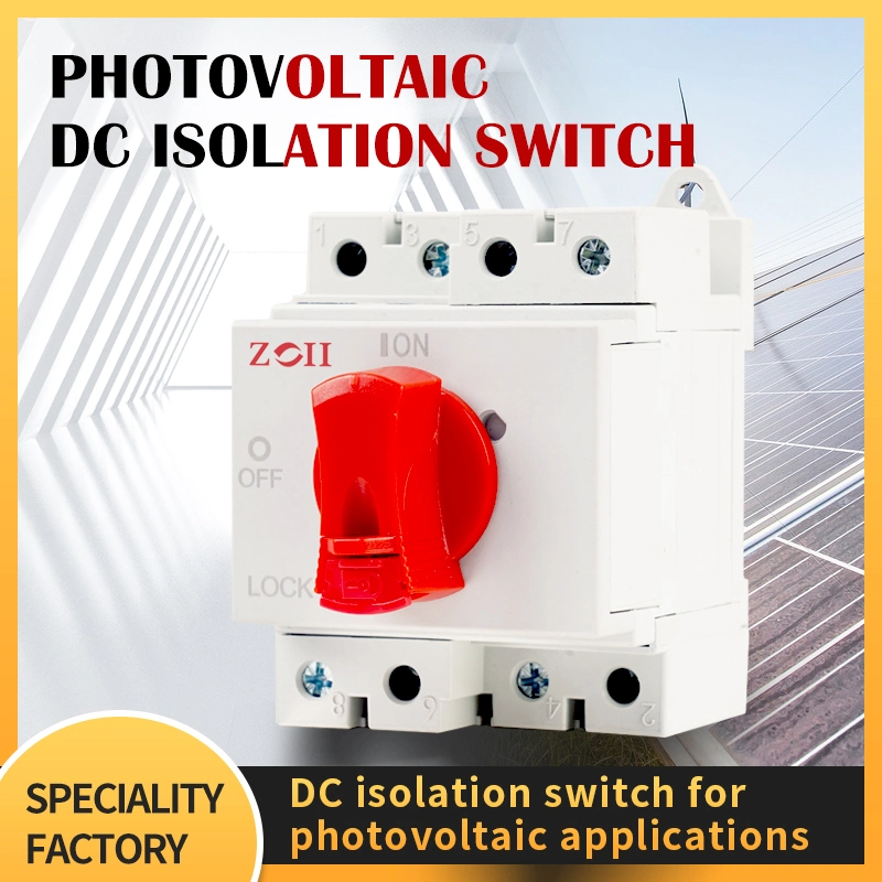 Interruptor isolador CC elétrico Zoii 32A sistema solar 1000V Alto Voltagem 4p com CE