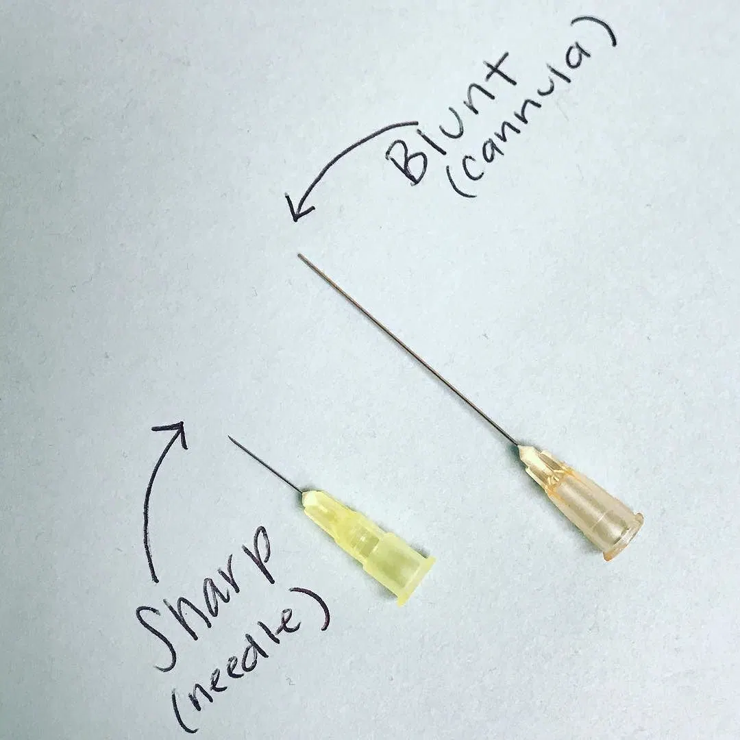 Médicos desechables belleza Cuidado Personal cánula Micro Blunt para inyección de relleno dérmico