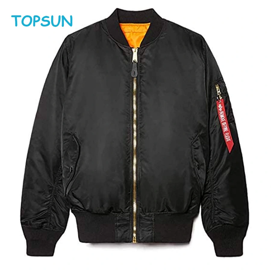 Classic Unisex Sportswear Baseball Jackets Windproof Coat Wholesale Teen Boy Customized Blank Flight Bomber Jacket