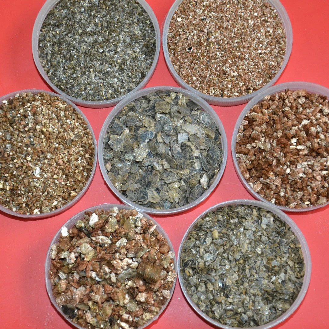 Factory Supply Fertilizer Horticulture Fertilizer Golden and Silvery Expanded Vermiculite 1-3mm, 3-6mm