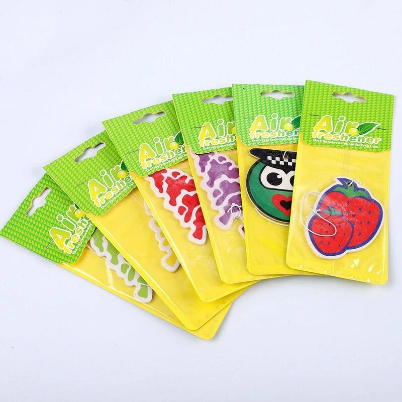 Custom Printed Scent Cotton Paper Hanging Cards with Elastics for Car