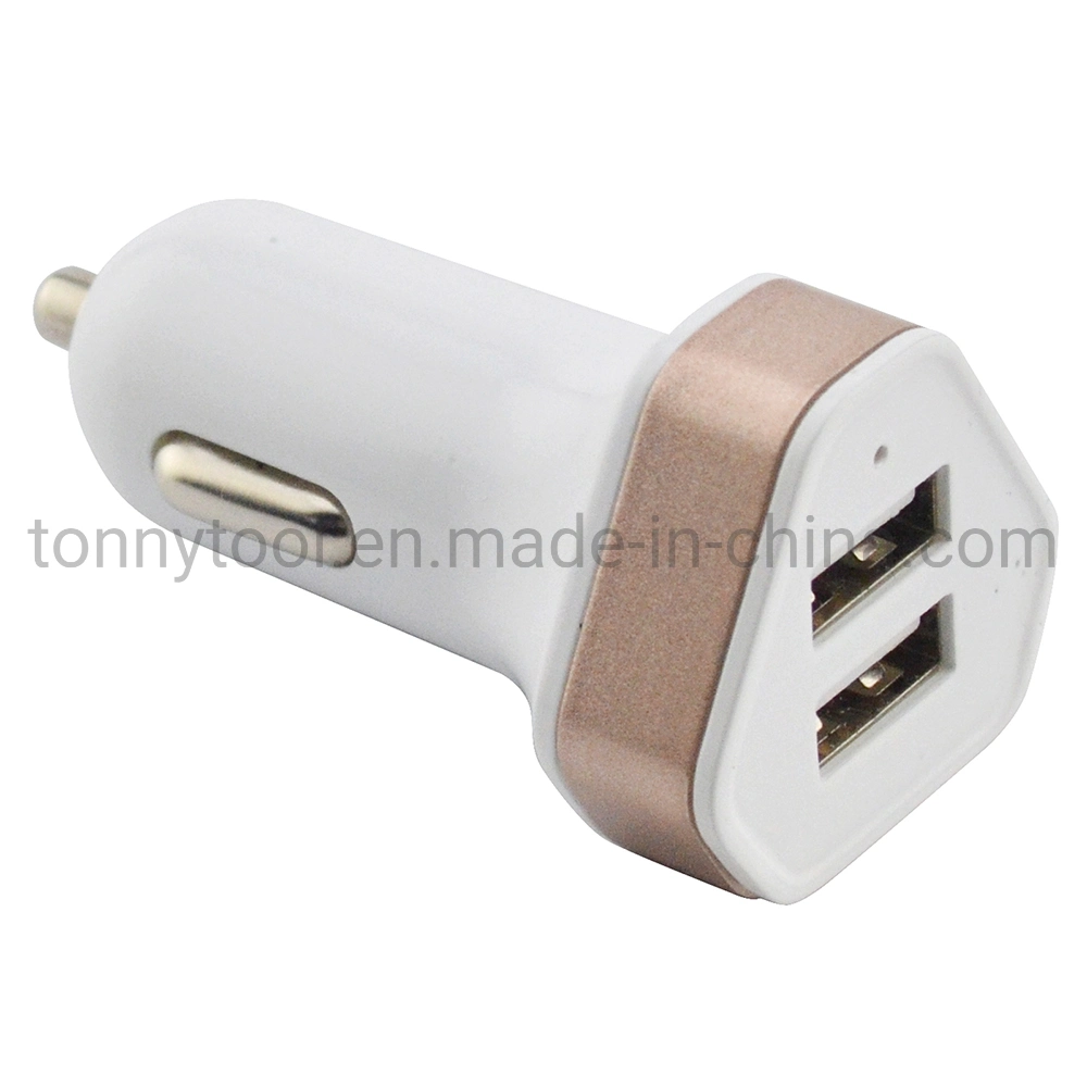 Car Charging Accessories Dual USB Car Charger Adapter 2 USB Port 3.1A Smart Car Charger