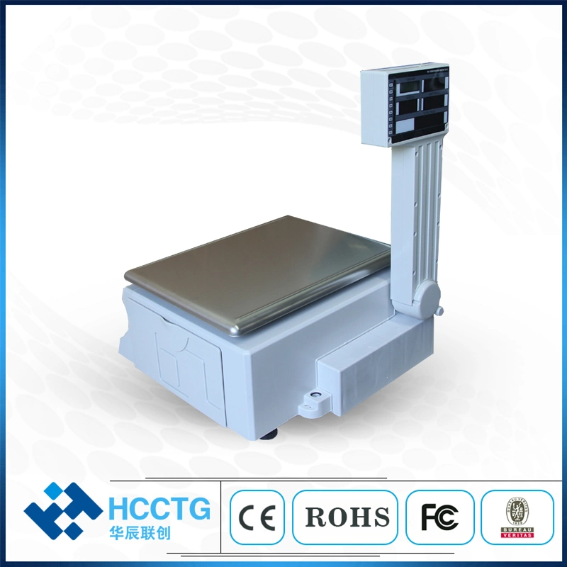 Balance électronique numérique de la plate-forme de comptage de haute qualité 30 kg pour code-barres Impression d'étiquettes (HCC-ACS10)