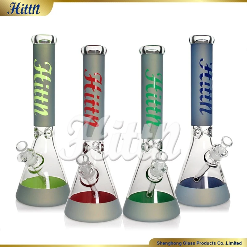 Hittn 16 pouces Neon vert/rouge/vert/bleu Big Beaker brûleur à huile Shisha Tuyau d'eau pour fumeurs en verre de narguah