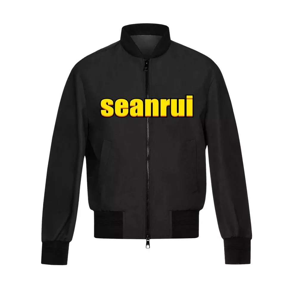 Cool designer Logo personnalisé Classic Bomber Baseball occasionnel Windproof hommes Blouson de vol enduire